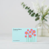 Carte De Visite Vector Flowers III - Bleu Glacé (Debout devant)