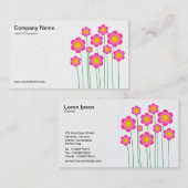 Carte De Visite Vector Flowers III - (Platine) (Devant / Derrière)