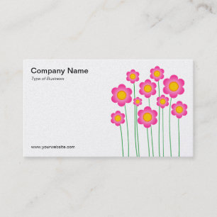 Carte De Visite Vector Flowers III - (Platine)
