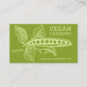 Carte De Visite Vegan Catering Events (Personnalisable) (Devant)