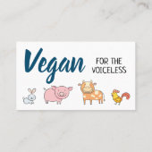 Carte De Visite Vegan extension restaurant merci (Dos)