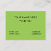 Carte De Visite Vegan Fier D'Être Un Végan (Dos)