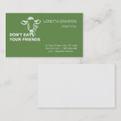 Carte De Visite Veganisme (Devant / Derrière)