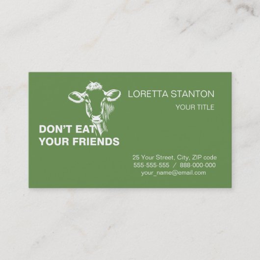 Carte De Visite Veganisme (Devant)