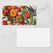 Carte De Visite Vegetable and Herb Harvest (Devant / Derrière)