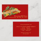 Carte de visite végétal d'agriculture du marché de (Devant / Derrière)