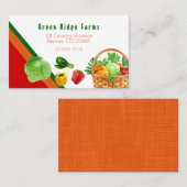 Carte de visite végétal de conception (Devant / Derrière)