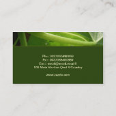 carte de visite végétal de nourriture verte (Dos)