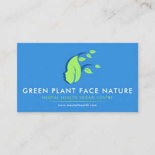 Carte De Visite Végétal Visage Nature Végétalien