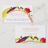 Carte de visite végétalien de restauration de chef (Devant / Derrière)