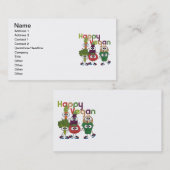 Carte De Visite Végétalien heureux (Devant / Derrière)