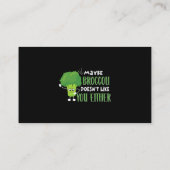 Carte De Visite Vegetarian Vegetarian Vegas Peut-Être Broccoli ne  (Dos)