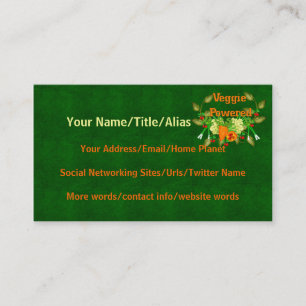 Carte De Visite Végétarien actionné