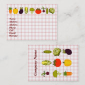 Carte de visite végétarien d'amant (Devant / Derrière)