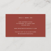 Carte De Visite Végétation d'hiver Pine et Berries Vacances (Dos)