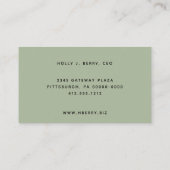 Carte De Visite Végétation d'hiver Pine et Berries Vacances (Dos)