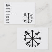 Carte De Visite Vegvísir (boussole de Viking) (Devant / Derrière)