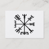 Carte De Visite Vegvísir (boussole de Viking) (Dos)
