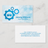 Carte De Visite Vehicle Gears Illustrations | Tech Background (Devant / Derrière)