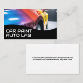 Carte De Visite Vehicle in Paint Booth | Auto Care Services (Devant / Derrière)