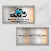 Carte De Visite Véhicule à camionnette bleu | Métal (Devant / Derrière)