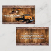 Carte De Visite Véhicule de camion de bois (Devant / Derrière)