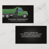 Carte De Visite Véhicule de camionnage vert (Devant / Derrière)