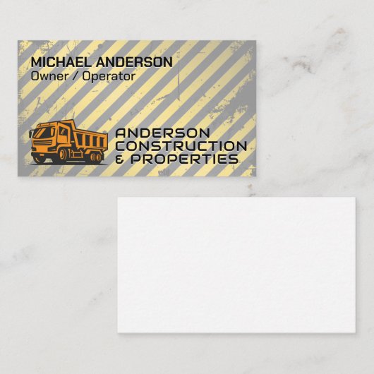 Carte De Visite Véhicule de camionnette de construction (Devant / Derrière)