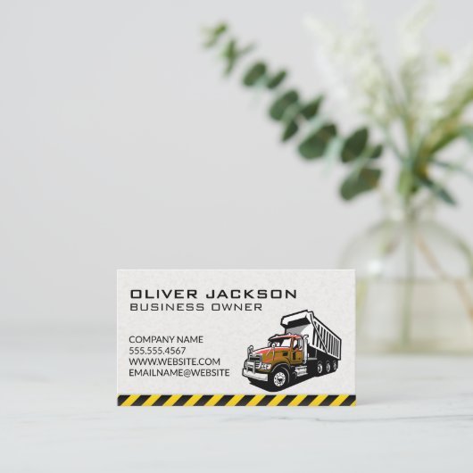 Carte De Visite Véhicule de camionnette de construction (Debout devant)