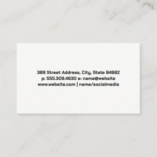 Carte De Visite Véhicule de camionnette de construction (Dos)