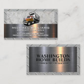 Carte De Visite Véhicule de camionnette de construction | Béton mé (Devant / Derrière)