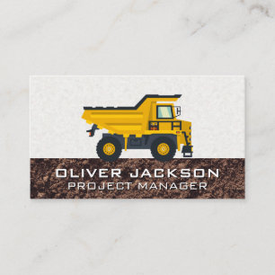Carte De Visite Véhicule de camionnette de construction   Construc