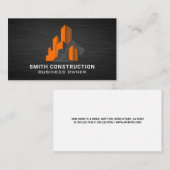 Carte De Visite Véhicule de construction | Bâtiment (Devant / Derrière)