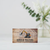 Carte De Visite Véhicule de construction | Bois de plan (Debout devant)