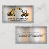 Carte De Visite Véhicule de construction | Bordure de grille d'aci (Devant / Derrière)