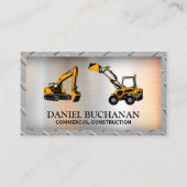 Carte De Visite Véhicule de construction | Bordure de grille d'aci (Devant)