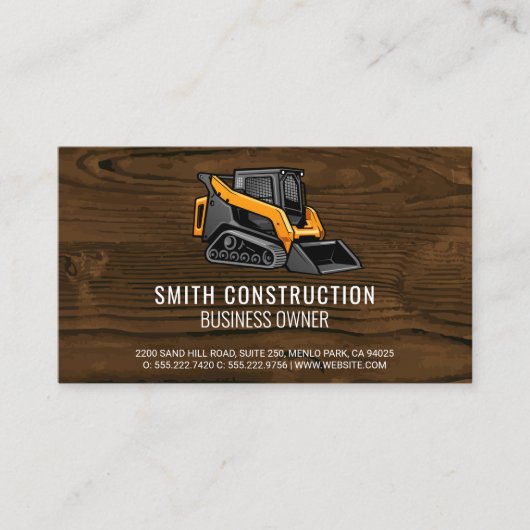 Carte De Visite Véhicule de construction | Commercial Builder (Devant)