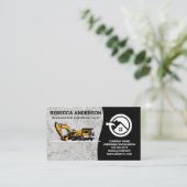 Carte De Visite Véhicule de construction | Construction résidentie (Debout devant)