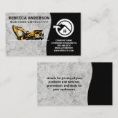 Carte De Visite Véhicule de construction | Construction résidentie (Devant / Derrière)