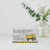 Carte De Visite Véhicule de construction de machines lourdes | Col (Debout devant)