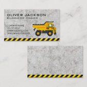 Carte De Visite Véhicule de construction de machines lourdes | Col (Devant / Derrière)