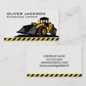 Carte De Visite Véhicule de construction d'excavateur (Devant / Derrière)