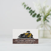 Carte De Visite Véhicule de construction d'excavateur | Machines (Debout devant)