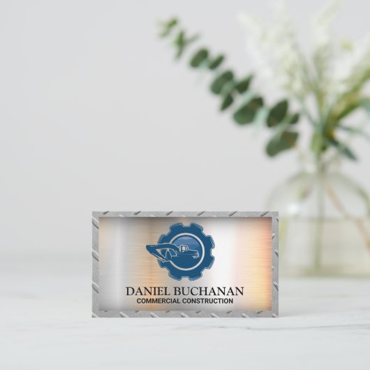 Carte De Visite Véhicule de construction | Engins | Arrière - plan (Debout devant)