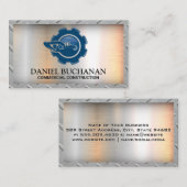 Carte De Visite Véhicule de construction | Engins | Arrière - plan (Devant / Derrière)