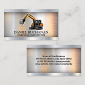 Carte De Visite Véhicule de construction | Industriel métallique (Devant / Derrière)