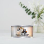 Carte De Visite Véhicule de construction | Industriel métallique (Debout devant)