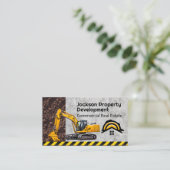 Carte De Visite Véhicule de construction | Logo de Hardhat Home (Debout devant)