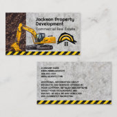 Carte De Visite Véhicule de construction | Logo de Hardhat Home (Devant / Derrière)