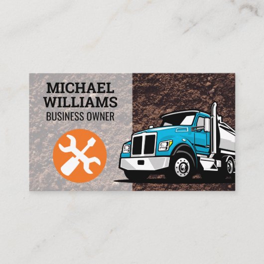 Carte De Visite Véhicule de construction | Logo des outils matérie (Devant)